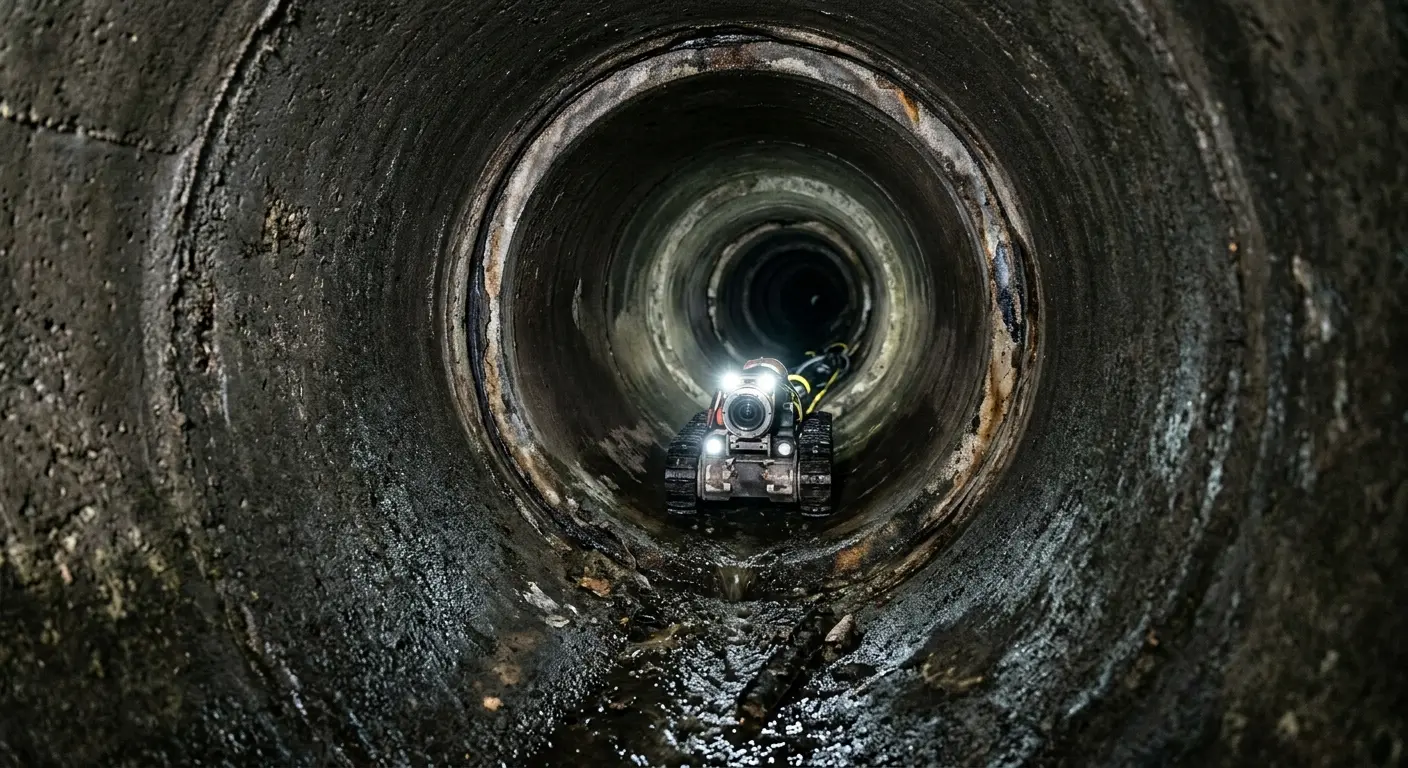 Robotic sewer camera inspecting pipe interior for Sewer Line Repair in Alamo Heights